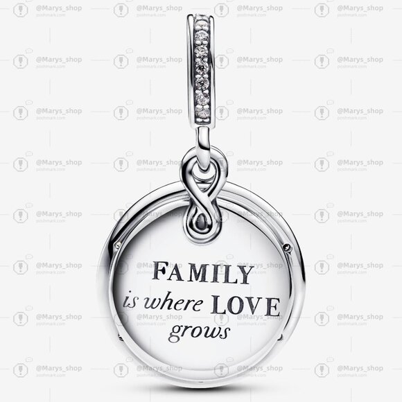 Pandora Glow-in-the-dark Infinity Tree Double Dangle Charm - Picture 2 of 6